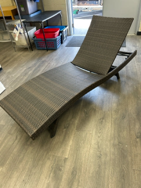 BROWN RESIN CHAISE LOUNGE