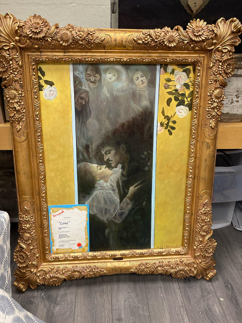 KLIMT "LOVE" ORNATE FRAME PIC