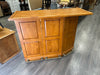 WOOD BAR CABINET DROP LEAF