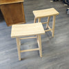 2 24" UNFINISHED WOOD STOOLS