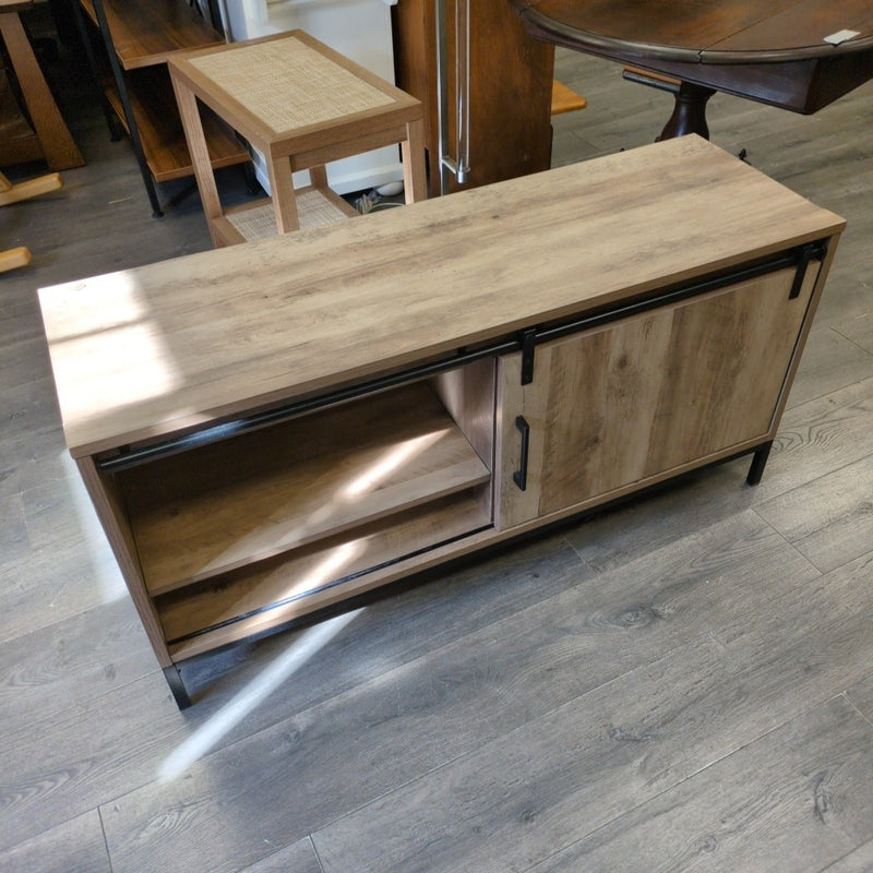 GRAY SLIDING DOOR CONSOLE