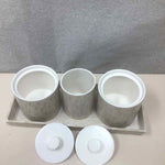 TEXTURED CERAMIC JAR SET