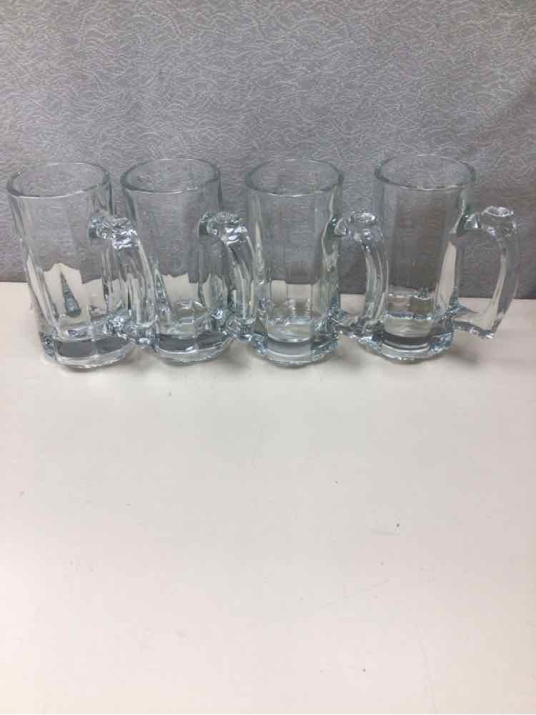 4 GLASS BEER MUGS