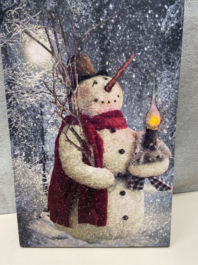 SNOWMAN LIGHT UP ART