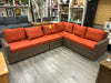 5 PCS. FAUX WICKER SECTIONAL