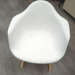 WHITE EAMES CHAIR ROCKER