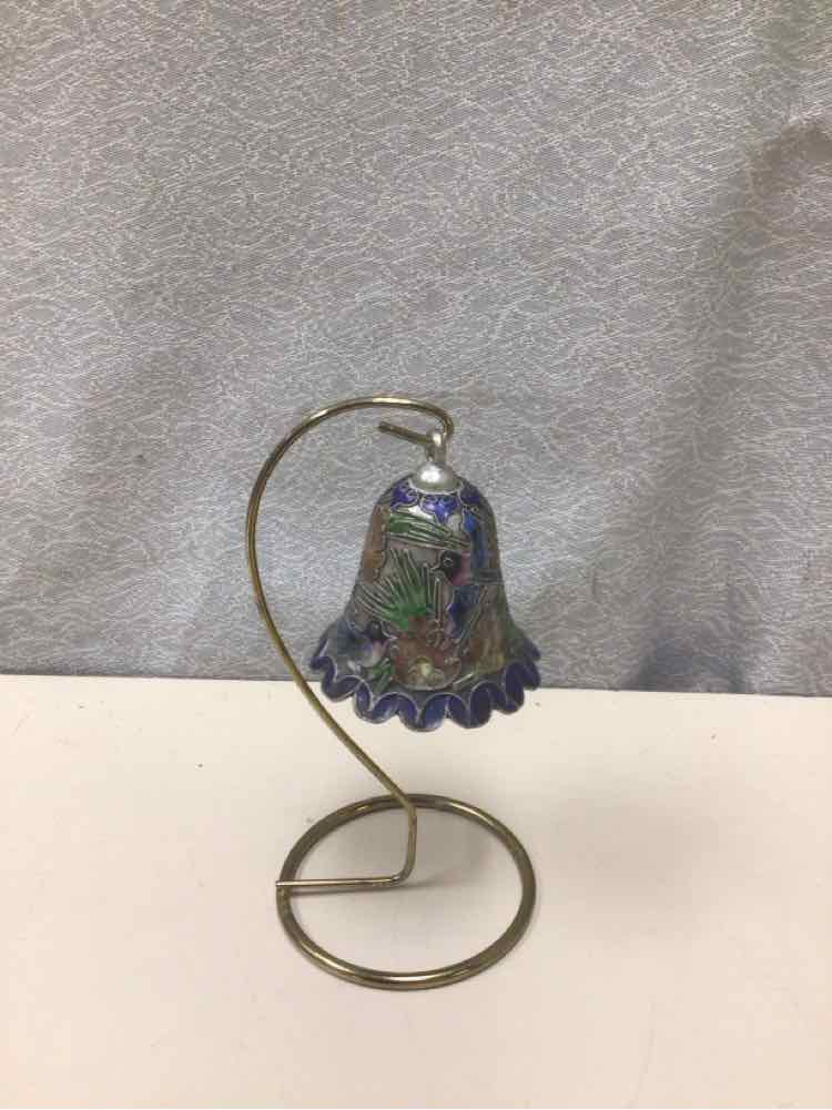 SMALL HUMMINGBIRD BELL W/STAND