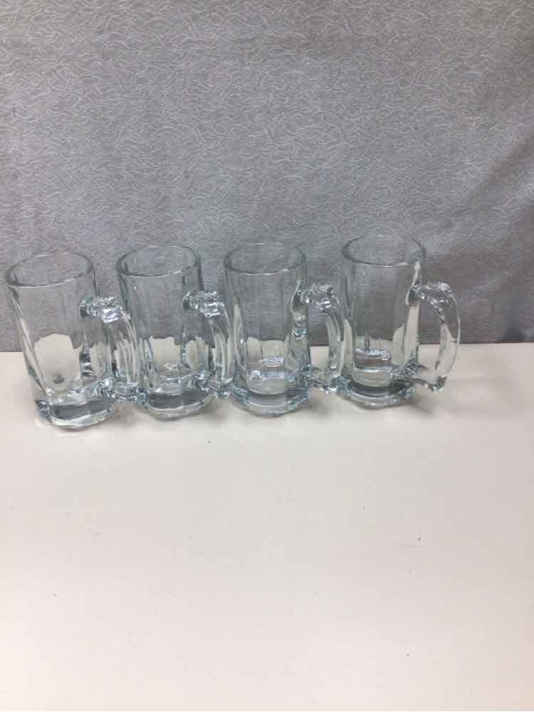 4 GLASS BEER MUGS