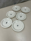 6 SM CREAM W/DESIGN PLATES