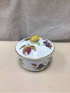 FRUIT DEC PORCELAIN BOWL W/LID