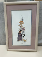 GIRL W/STUFFED ANIMALS WATERCOLOR