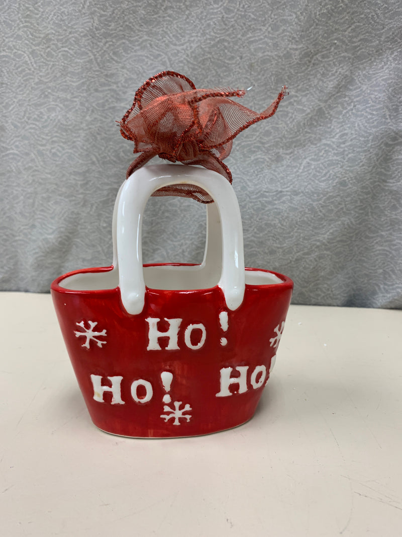 RED CERAMIC "HO" BAG