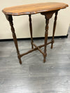 VINTAGE CURVED EDGE WOOD END TABLE