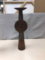 TALL BROWN CANDLE HOLDER